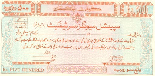National Savings Schemes – Special Savings Certificates (SSCs)